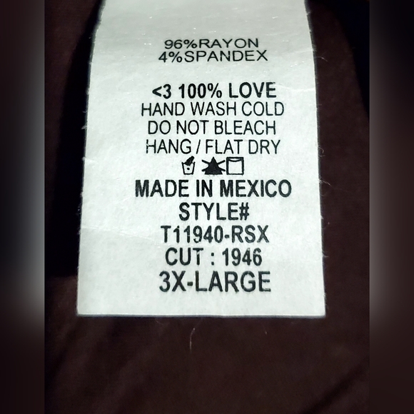 NWOT Size 3X Espesso Brown Stretchy Sew In Love Tee **Price Firm** - Picture 6 of 6